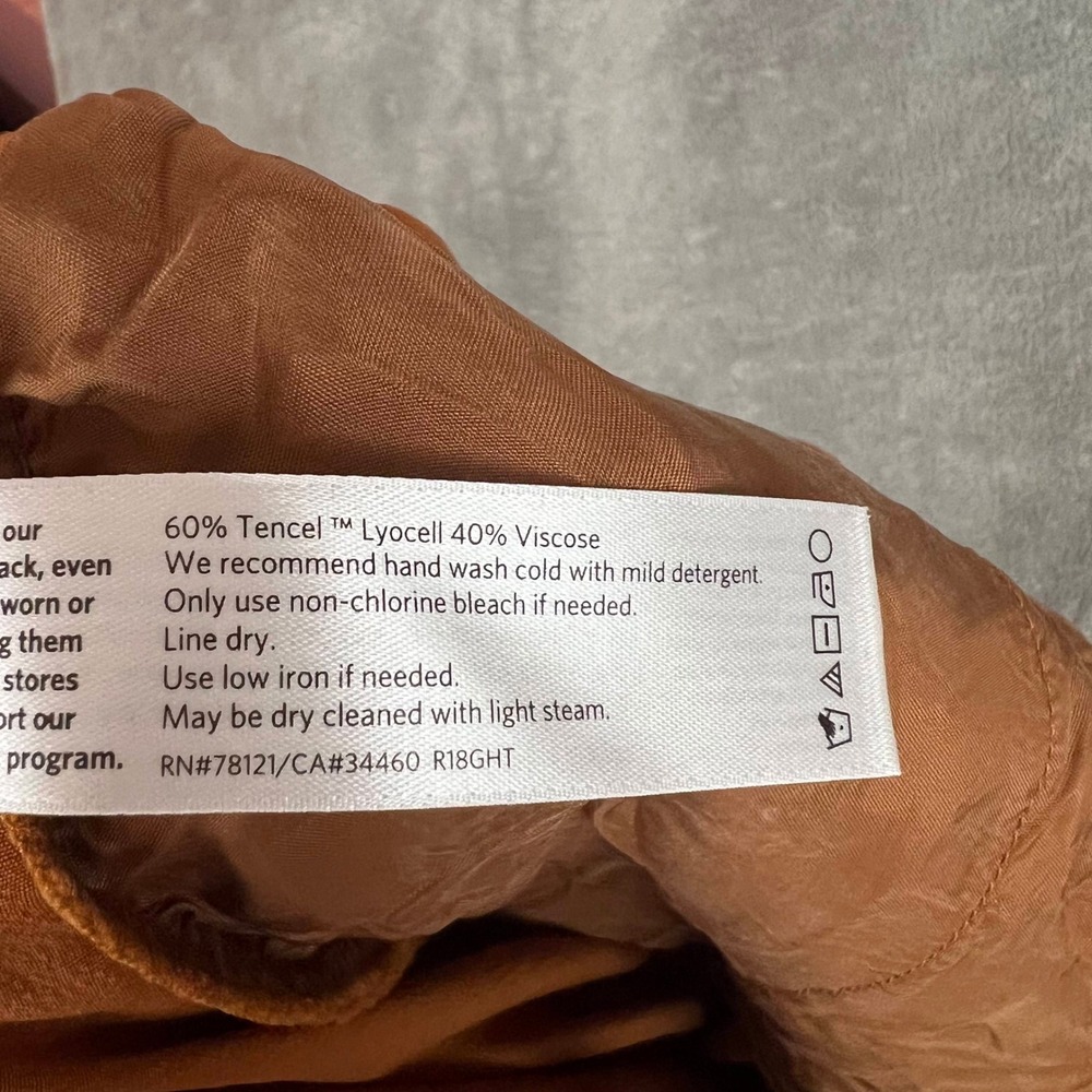Eileen‎ Fisher Tencel Viscose Crepe Pants Womens XS Orange Sustainable - Picture 4 of 8